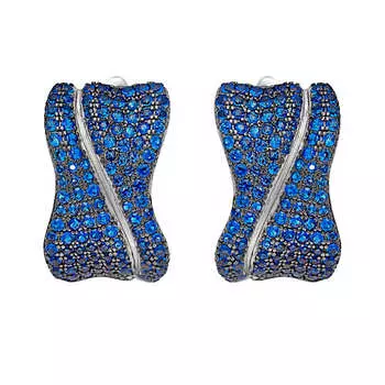 Серьги с английским замком из серебра MP-E01213-X-WB-X-X-SB