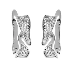 Серьги с английским замком из серебра MP-E01333-X-W-W-X-W