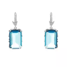 Серьги с английским замком из серебра PD-E00276-X-W-LBG-X-W