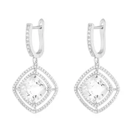 Серьги с английским замком из серебра PD-E00281-X-W-W-X-W