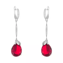 Серьги с английским замком из серебра PD-E00341-X-W-RG-X-W