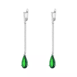 Серьги с английским замком из серебра PD-E00342-X-W-EG-X-W