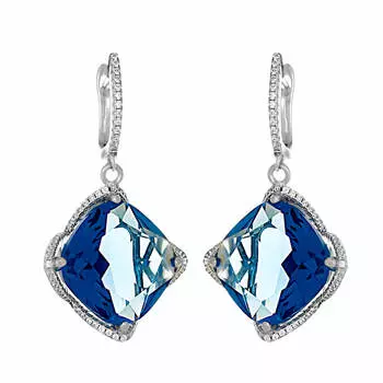 Серьги с английским замком из серебра PD-E00495-X-W-LBG-X-W