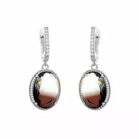 Серьги с английским замком из серебра PD-E00514-X-W-BX22-X-W