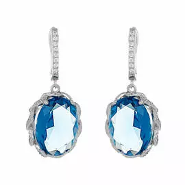 Серьги с английским замком из серебра PD-E00524-X-W-LBG-X-W