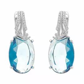 Серьги с английским замком из серебра PD-E00661-X-W-LBG-X-W