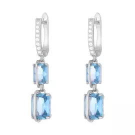 Серьги с английским замком из серебра PD-E00953-X-W-LBG-X-W