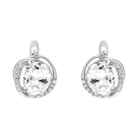 Серьги с английским замком из серебра PD-E00958-X-W-W-X-W