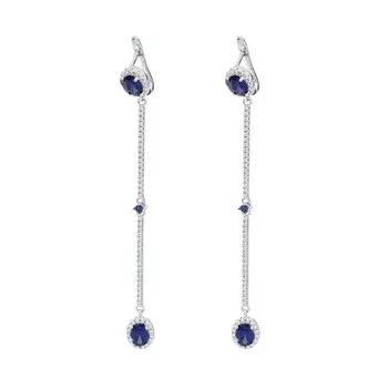 Серьги с английским замком из серебра PD-E01143-X-W-SAP-X-W