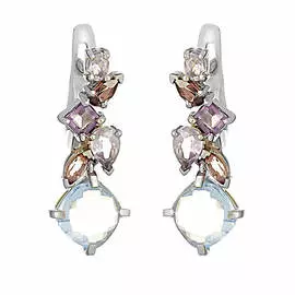 Серьги с английским замком из серебра PD-E01327-X-W-BTG-X-Pur