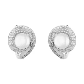 Серьги с английским замком из серебра PI-E00606-X-W-PS-X-W