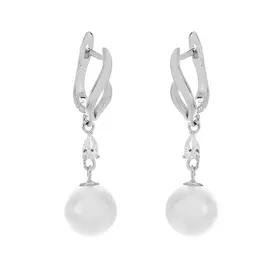 Серьги с английским замком из серебра PI-E01394-X-W-PS-X-W