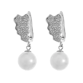 Серьги с английским замком из серебра PI-E01395-X-W-PS-X-W