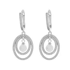 Серьги с английским замком из серебра PI-E01400-X-W-PS-X-W