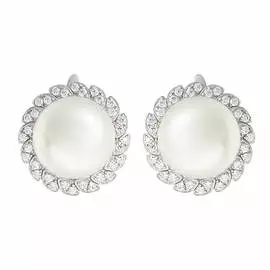 Серьги с английским замком из серебра PI-E02300-X-W-PN-X-W