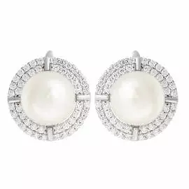 Серьги с английским замком из серебра PI-E02301-X-W-PN-X-W