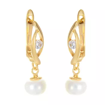 Серьги с английским замком из серебра PI-E10084-X-Y-PN-X-W