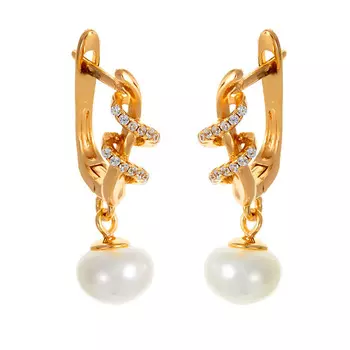 Серьги с английским замком из серебра PI-E10101-X-Y-PN-X-W