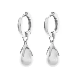 Серьги с английским замком из серебра PI-E1230-1-X-W-PS-X-X