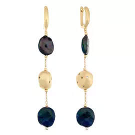 Серьги с английским замком из серебра RB-E00331-X-BY-PN-X-W