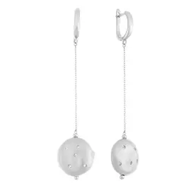 Серьги с английским замком из серебра RB-E316-2-X-W-X-X-W