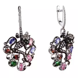 Серьги с английским замком из серебра RE7096_SR_001_WG