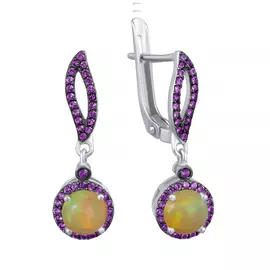 Серьги с английским замком из серебра RIC15_SR_OP_002_WG