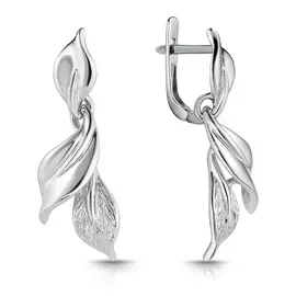 Серьги с английским замком из серебра S86610089000