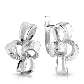 Серьги с английским замком из серебра S86610090000