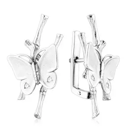 Серьги с английским замком из серебра С-25027