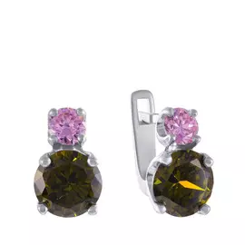 Серьги с английским замком из серебра SE2627-E_SR_001_WG