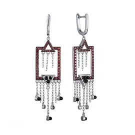 Серьги с английским замком из серебра SE3348_SR_OX_001_WG