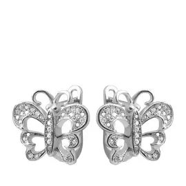 Серьги с английским замком из серебра SET12376E