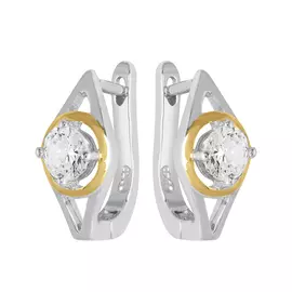 Серьги с английским замком из серебра SET12891E