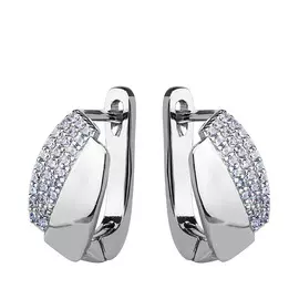 Серьги с английским замком из серебра SET16003E