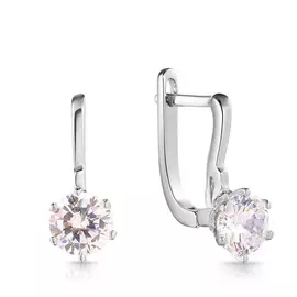 Серьги с английским замком из серебра SET5936E