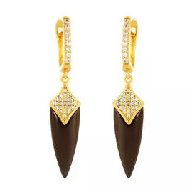 Серьги с английским замком из серебра TC-E00095-BR-L-X-X-W