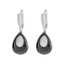 Серьги с английским замком из серебра TC-E00143-B-W-X-X-W