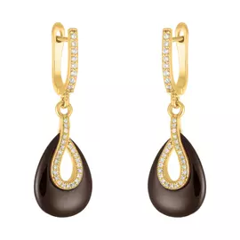 Серьги с английским замком из серебра TC-E00144-BR-L-X-X-W