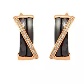 Серьги с английским замком из серебра TC-E00151-BR-G-X-X-W