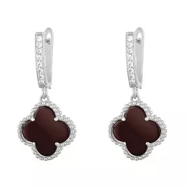 Серьги с английским замком из серебра TC-E00206-BR-W-X-X-W