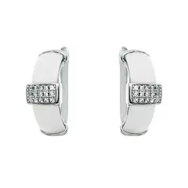 Серьги с английским замком из серебра TC-E00252-W-W-X-X-W