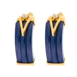 Серьги с английским замком из серебра TC-E00401-Вl-G-X-X-W