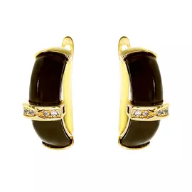 Серьги с английским замком из серебра TC-E00444-BR-L-X-X-W