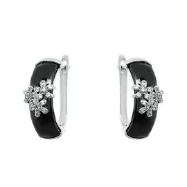 Серьги с английским замком из серебра TC-E00451-B-W-X-X-W