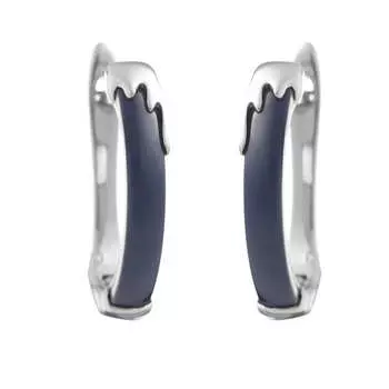 Серьги с английским замком из серебра TC-E00461-Вl-W-X-X-X