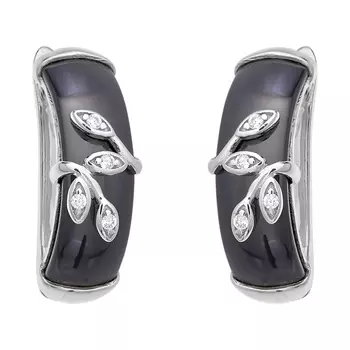 Серьги с английским замком из серебра TC-E00560-Вl-W-X-X-W