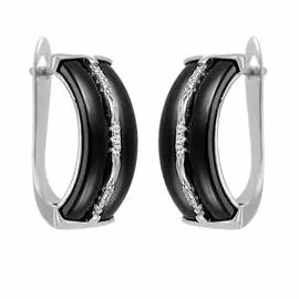 Серьги с английским замком из серебра TC-E00582-B-W-X-X-W