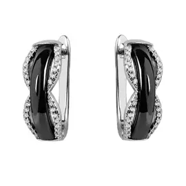 Серьги с английским замком из серебра TC-E00615-B-W-X-X-W