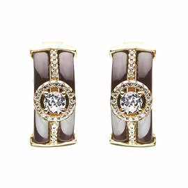 Серьги с английским замком из серебра TC-E00617-BR-L-X-X-W